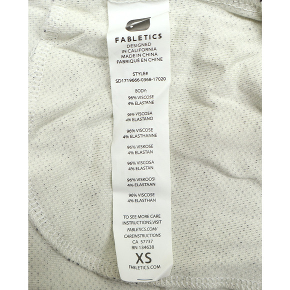 Fabletics Women's Mollie Long Sleeve Romper Cinched Waist Grey Sz XS New - Picture 4 of 6